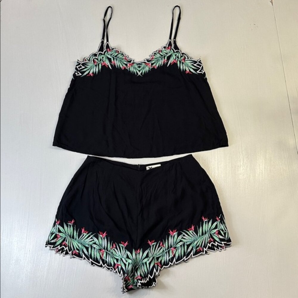 Show Me Your Mumu Palm Party Embroidery Top and Short Set